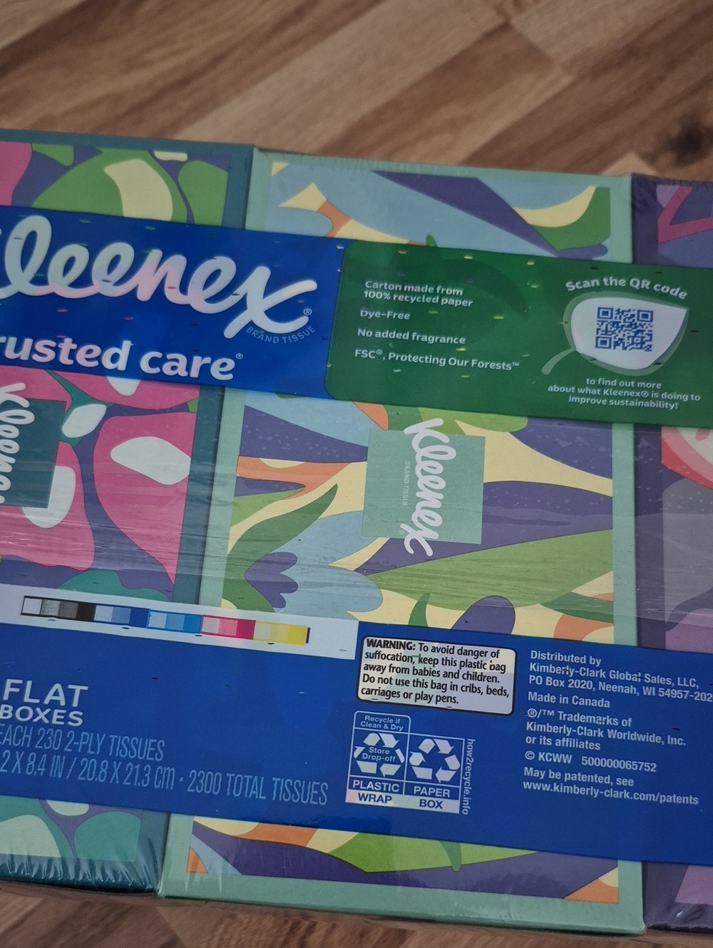 Kleenex Trusted Care Floral Tissue 2 Boxes - Multicolor